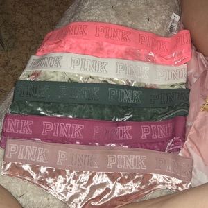 Vs pink velvet thongs